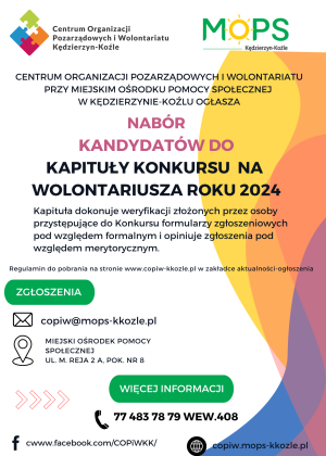 Nabór kandydatów do kapituły konkursu na wolontariusza roku 2024